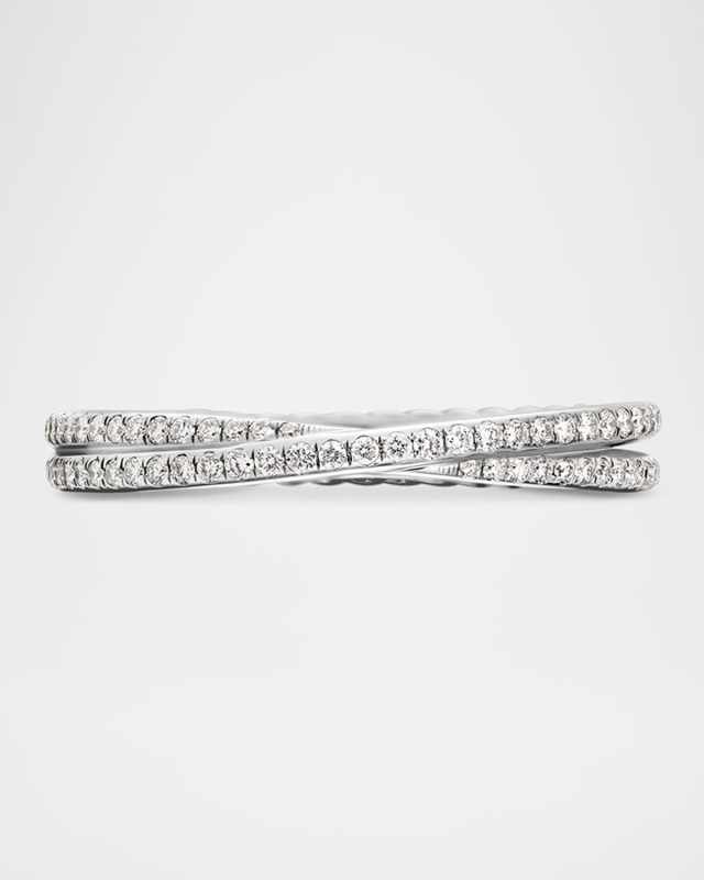 3.14mm DY Crossover Band Ring in Platinum